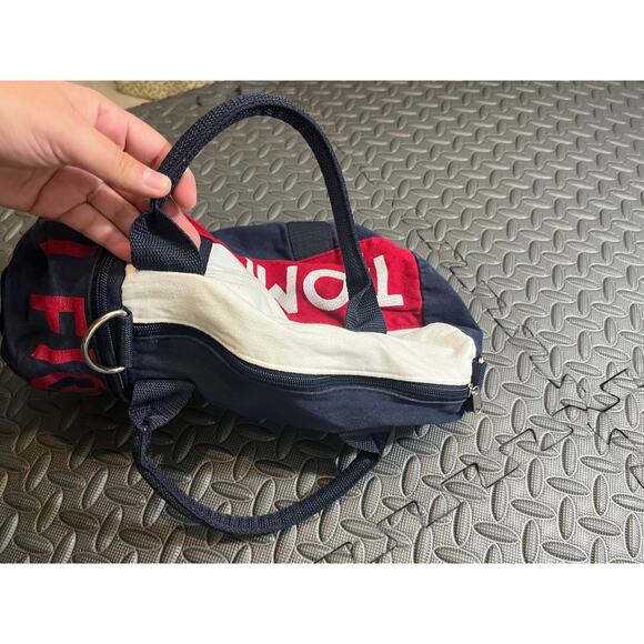 Vintage Y2K Tommy Hilfiger Mini Duffle Bag Gym Retro Red White Blue Unisex - Picture 5 of 11